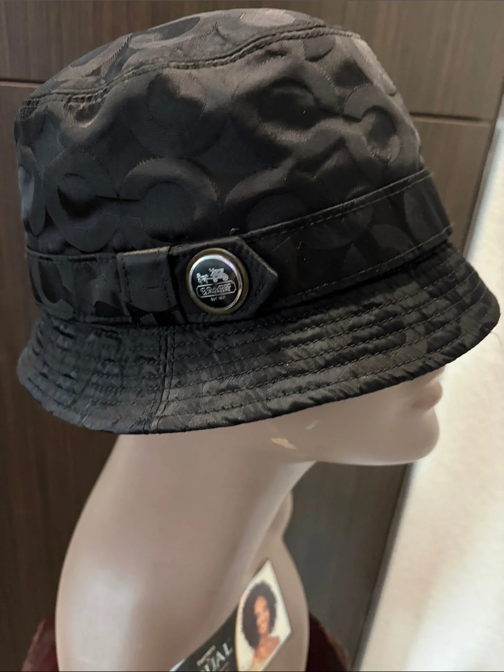 Coach Kids' Black Signature C Bucket Hat